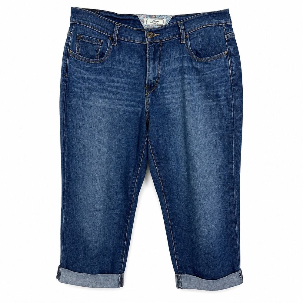 Levi's Capri Jeans Women Size 10 Blue Denim Cuffed Cropped Mid Rise Cotton VTG
